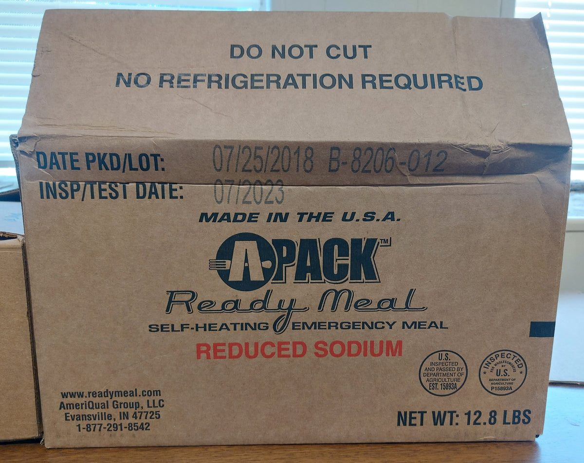 New A Pack Reduced Sodium Self-Heating Emergency Ration MRE Meals