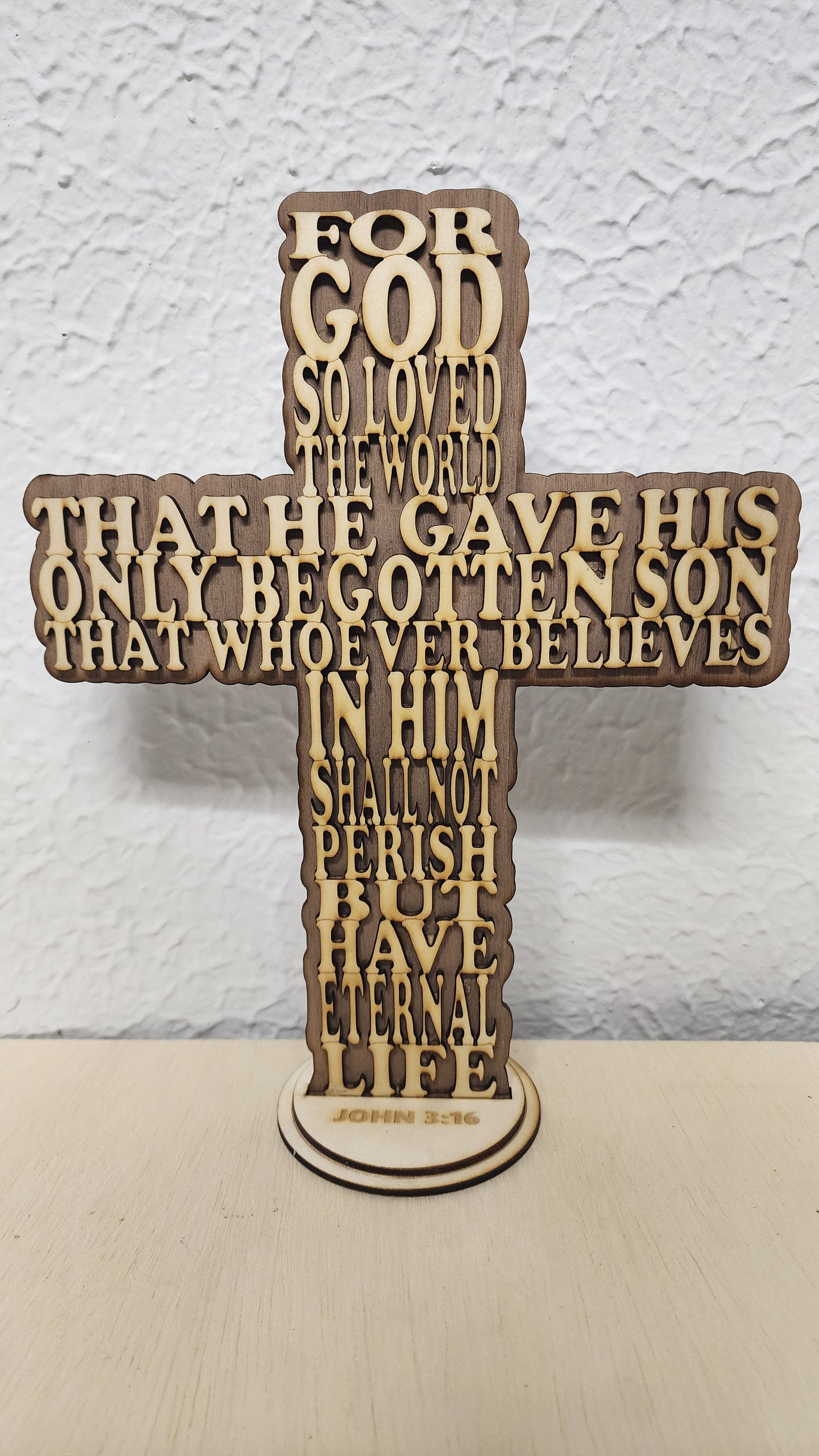 3D Wooden Cross
