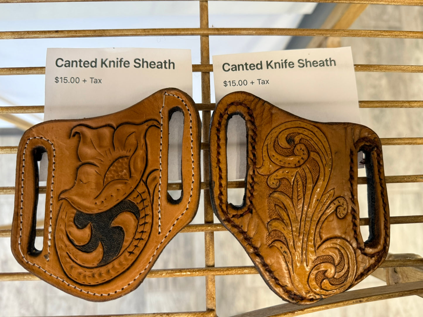 Custom Leather Canted Knife Sheath